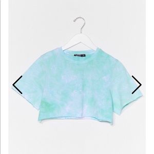 Nasty Gal Tie Dye Micro Crop Tee